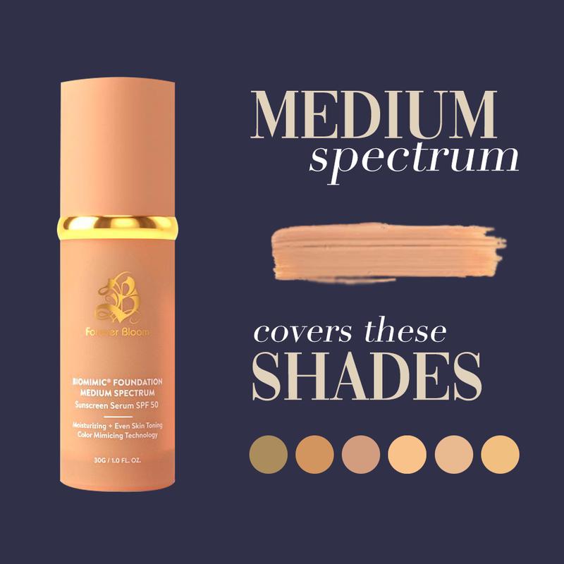 Base Forever Bloom BioMimic® – Suero con protección solar de amplio espectro SPF 50