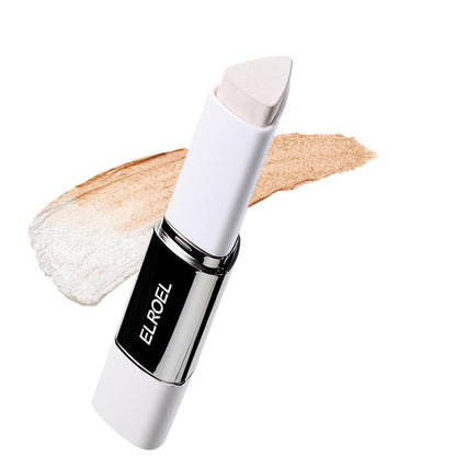 ELROEL Blanc Cover Cream Stick V – Base en barra que cambia de color, con Volufiline y brocha desmontable