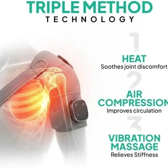 RejuvaCare Triple Method Shoulder Massager – Heat + Compression + Vibration