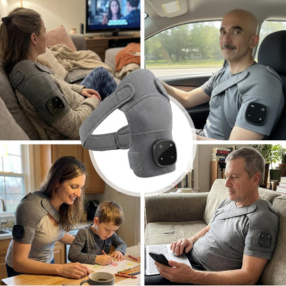 RejuvaCare Triple Method Shoulder Massager – Heat + Compression + Vibration