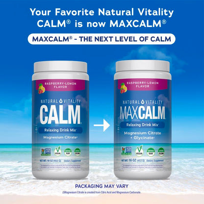 MaxCalm Mezcla Relajante en Polvo con Magnesio Citrato + Glicinato