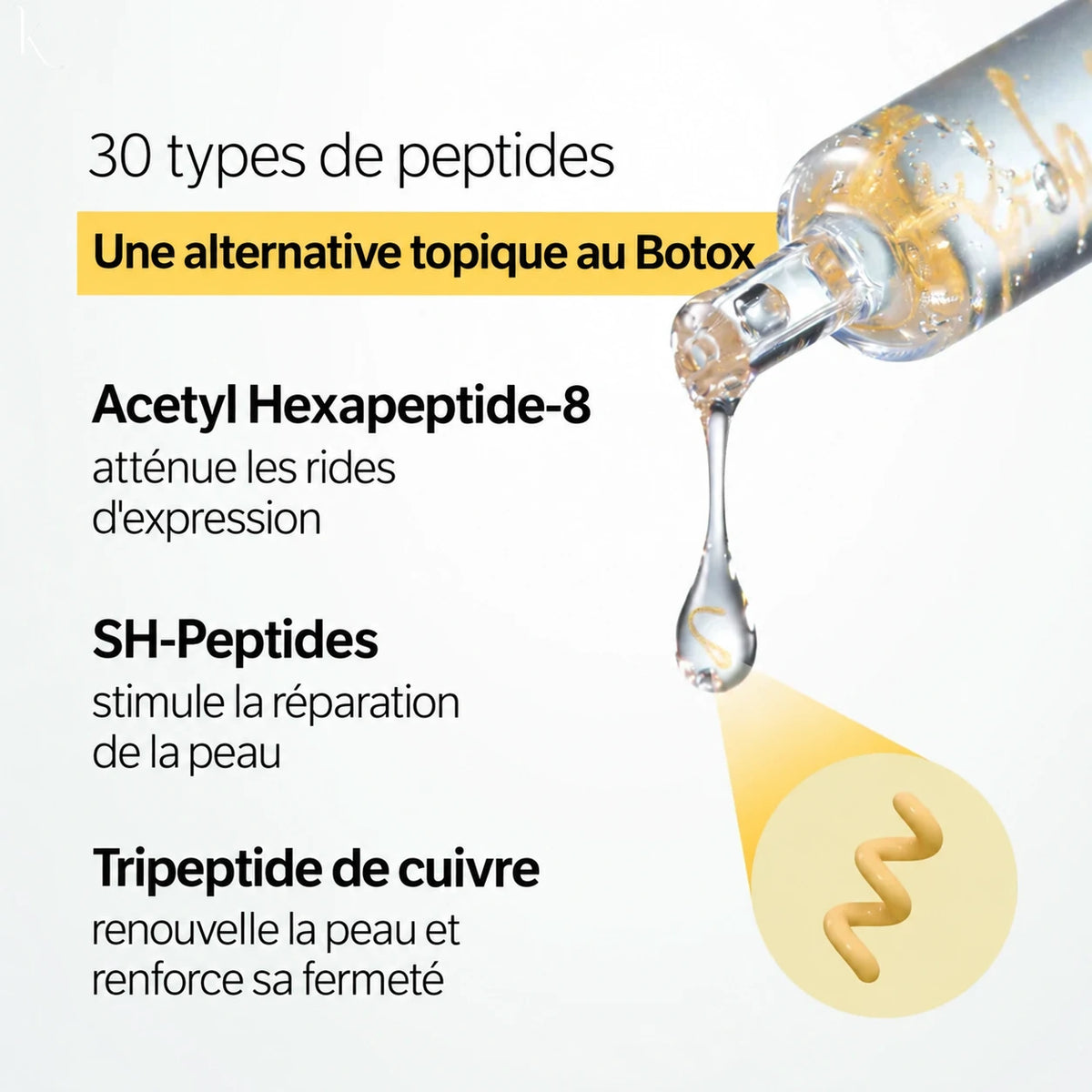 Ampoule coréenne au collagène de soie pour l'éclat