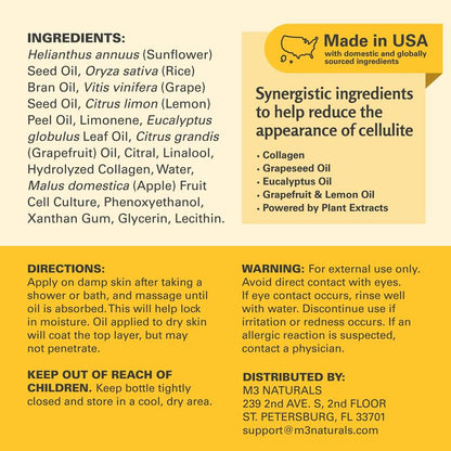 Aceite de masaje anticelulítico M3 Naturals