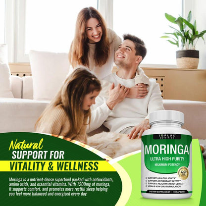 oplux Nutrition Moringa – Cápsulas de Ultra Alta Pureza y Máxima Potencia